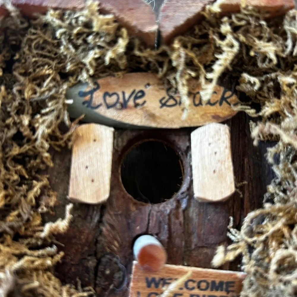 ⭐️ Wilcor Handcrafted Wood‎ Design Love Shack Mini Bird House Welcome Outdoor